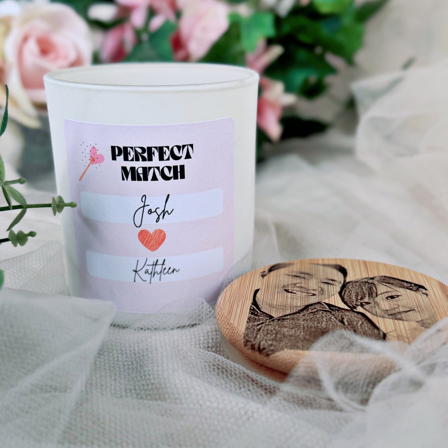 Personalised Valentine's Day Candle/ Valentine's Day gift