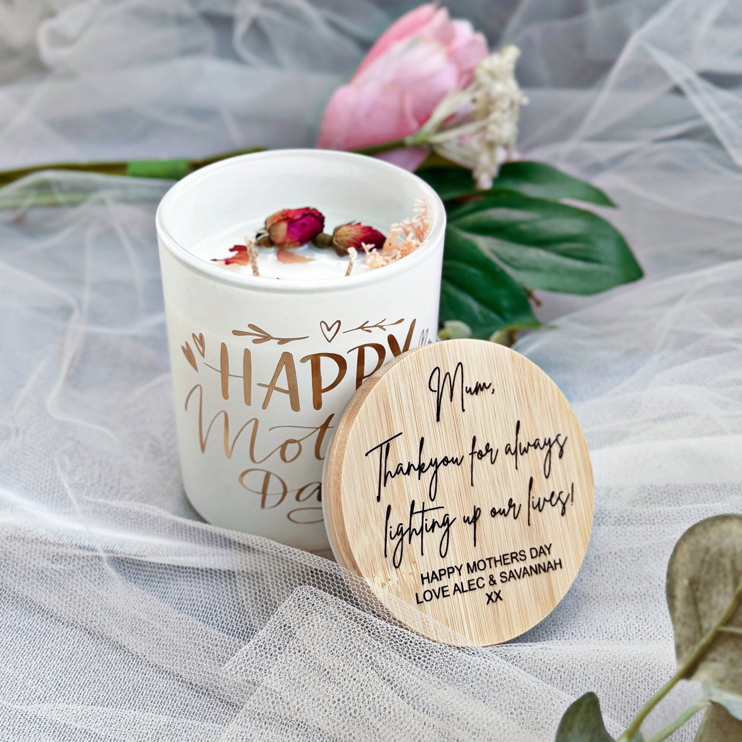 PERSONALISED MOTHER'S DAY CANDLE- HAPPY MOTHER'S DAY GIFT