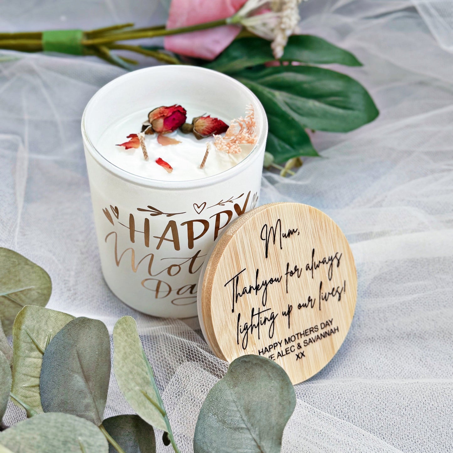 PERSONALISED MOTHER'S DAY CANDLE- HAPPY MOTHER'S DAY GIFT