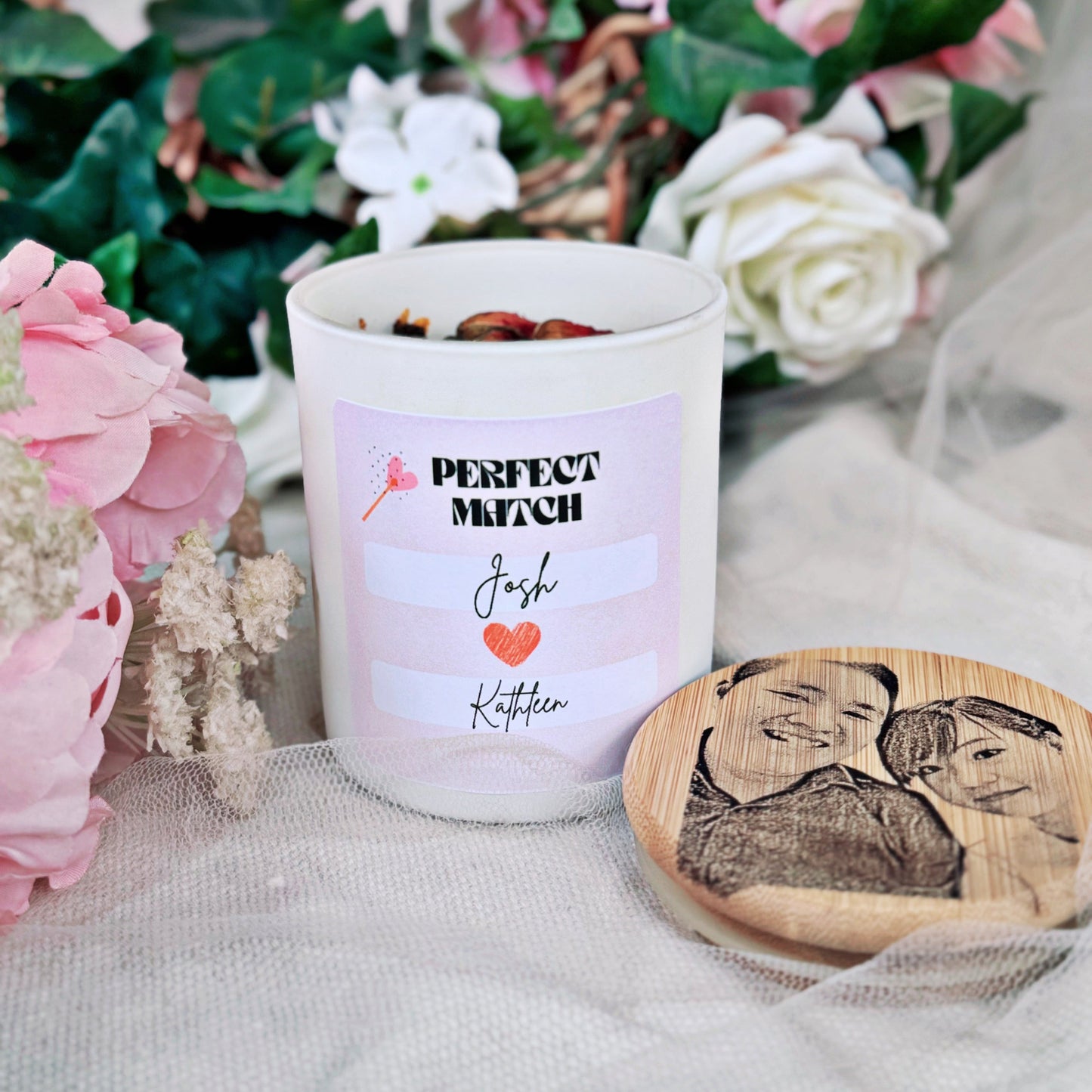 Personalised Valentine's Day Candle/ Valentine's Day gift