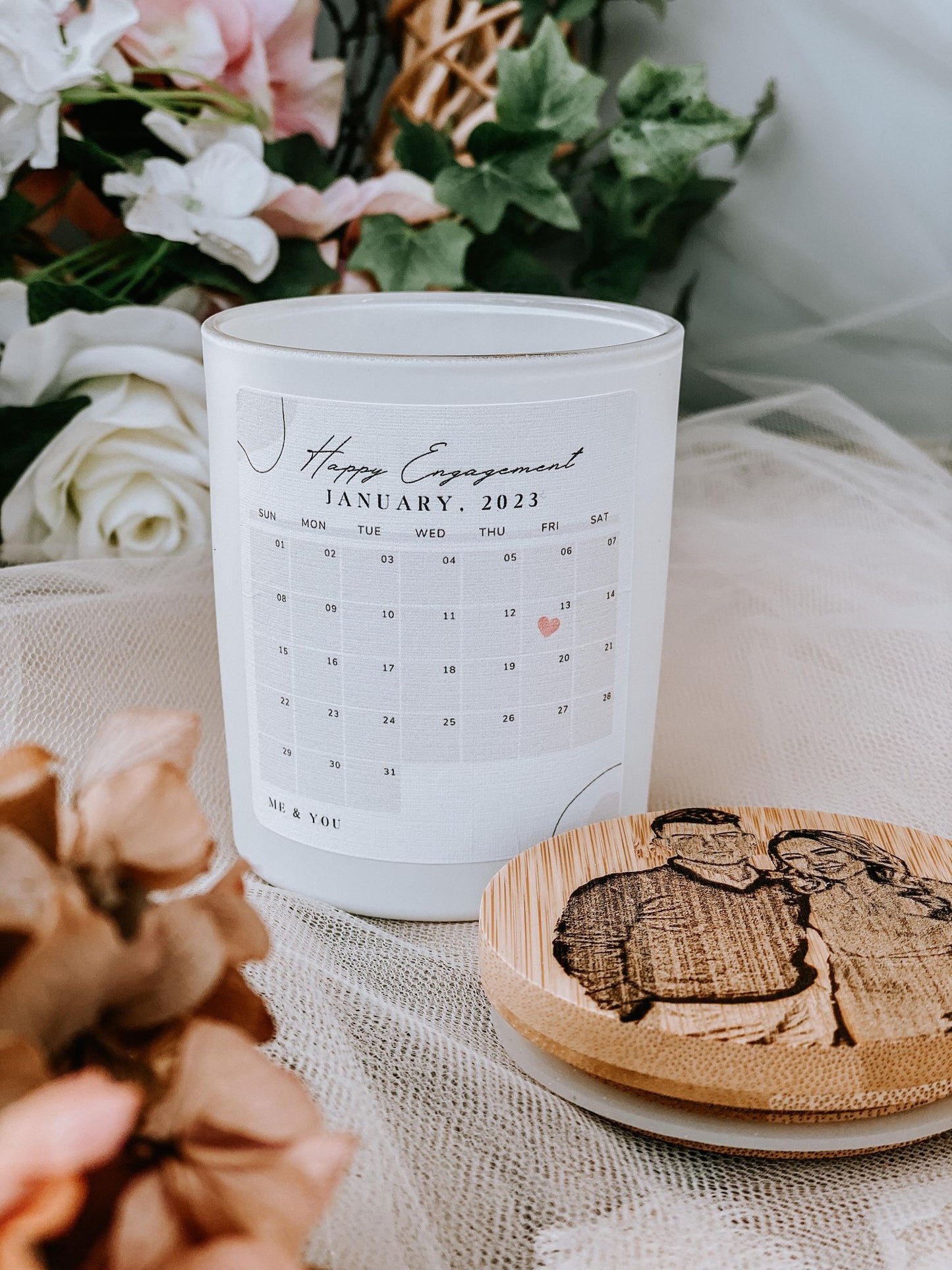 PERSONALIZED ANNIVERSARY CALENDAR CANDLE