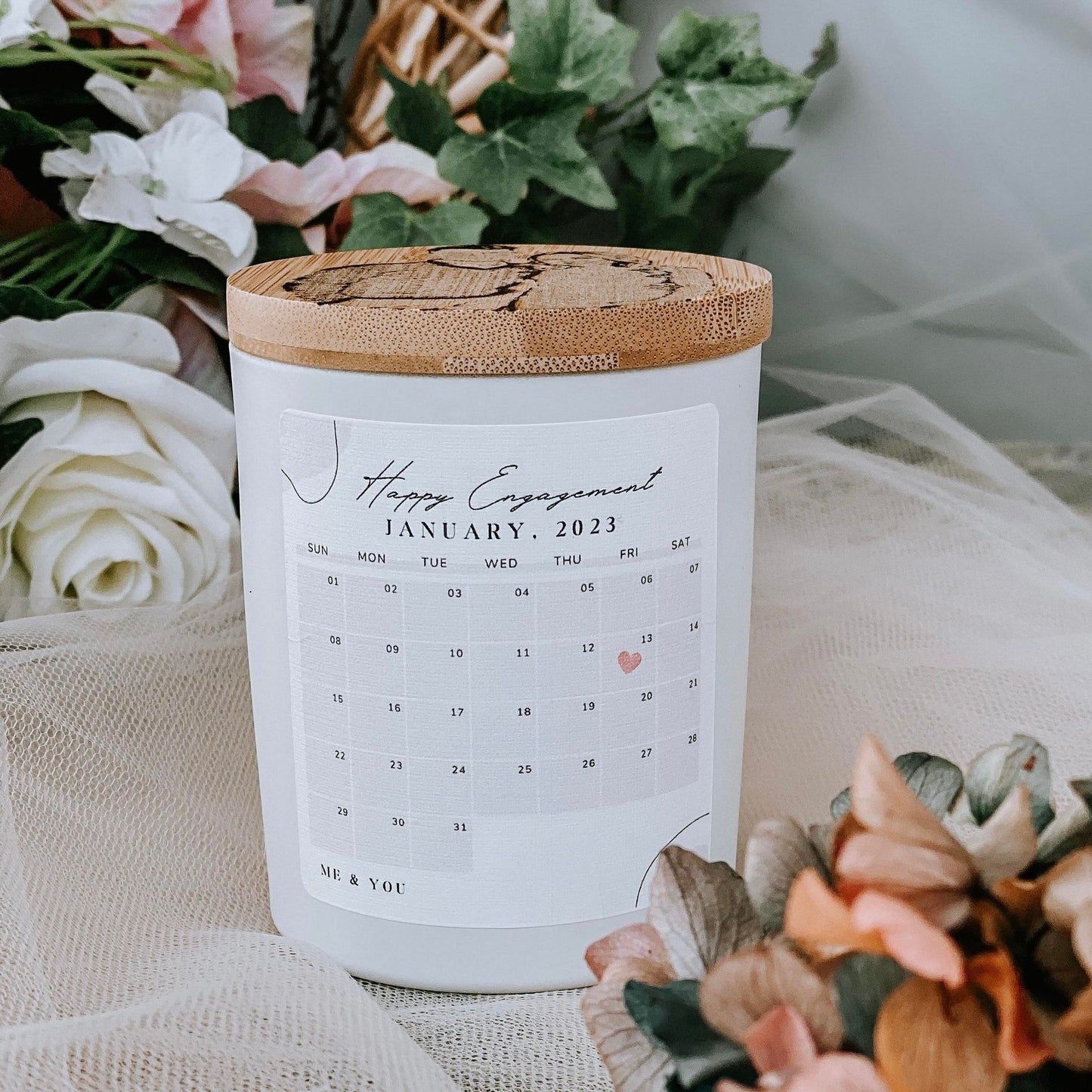 PERSONALIZED ANNIVERSARY CALENDAR CANDLE