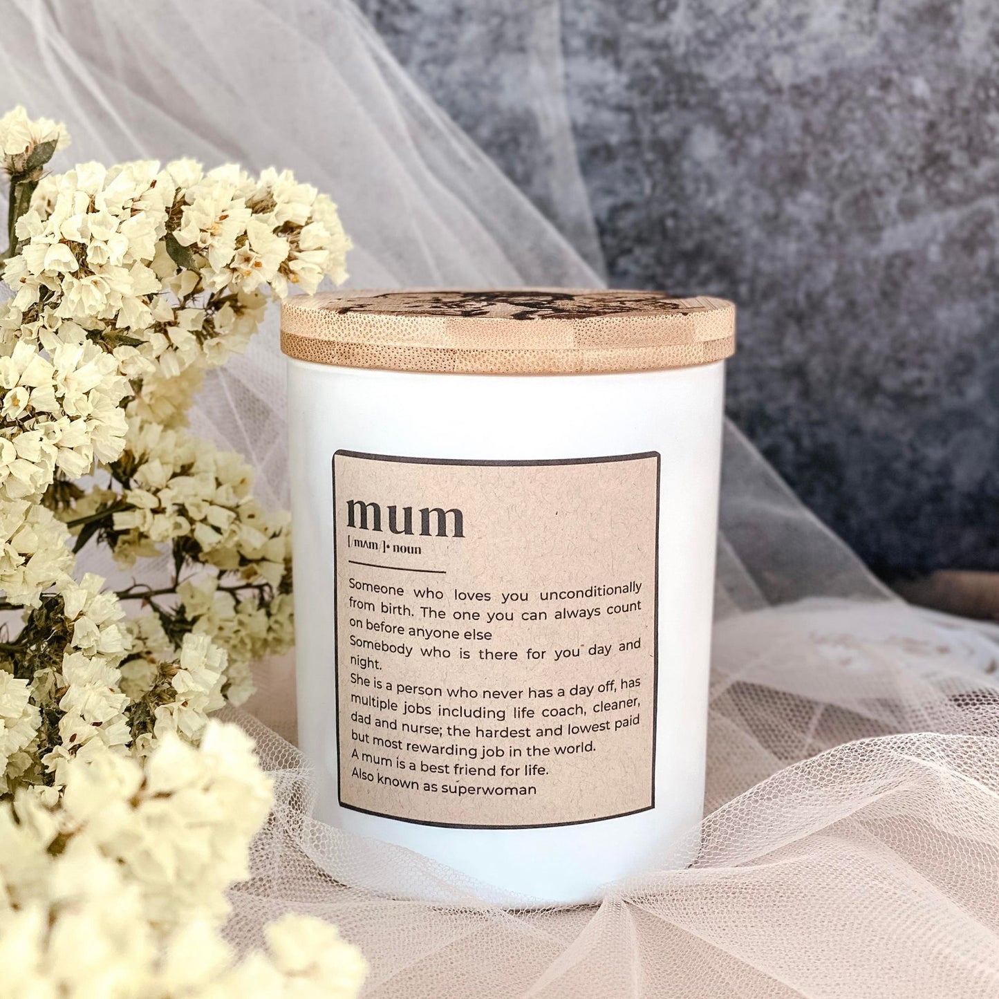 PERSONALIZED DICTIONARY CANDLE- GIFT FOR MOTHER'S DAY