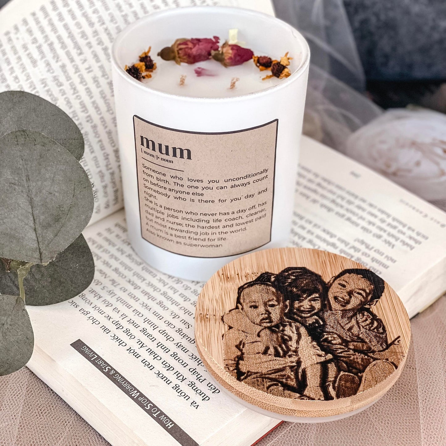 PERSONALIZED DICTIONARY CANDLE- GIFT FOR MOTHER'S DAY